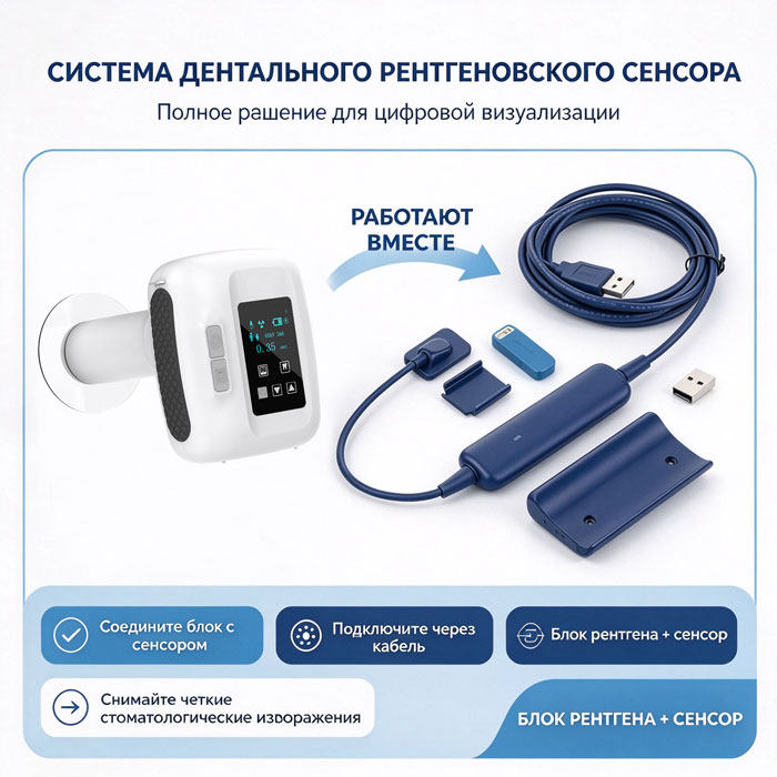 Портативный дентальный рентген MSLHDX06 с комплектом цифрового интраорального датчика MSLCV42